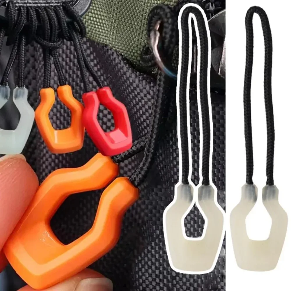 6pcs Outdoor Backpack Ring Modification Pull Tail Rope Luminous Zipper Head Zipper Rope Accessories 2026 Popular