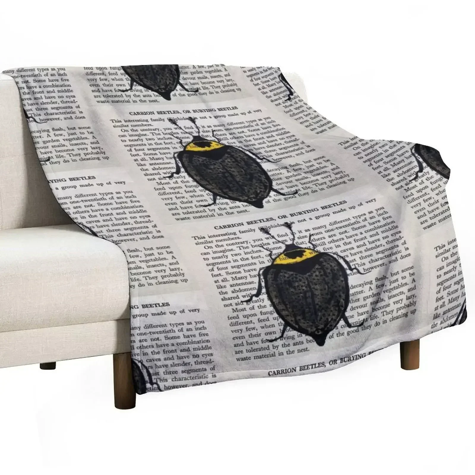 

Carrion Beetle Throw Blanket Beautifuls Retros Polar Blankets