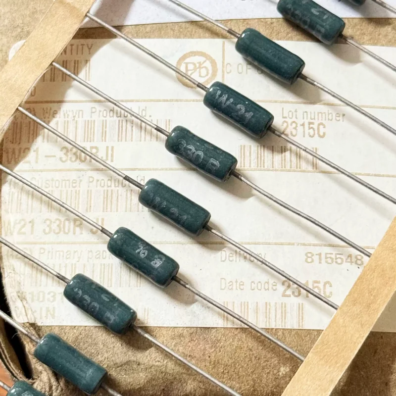 10-100pcs W21-330RJI imported 330 Euro Welwyn W21 330R 3W 5% wire wound resistor