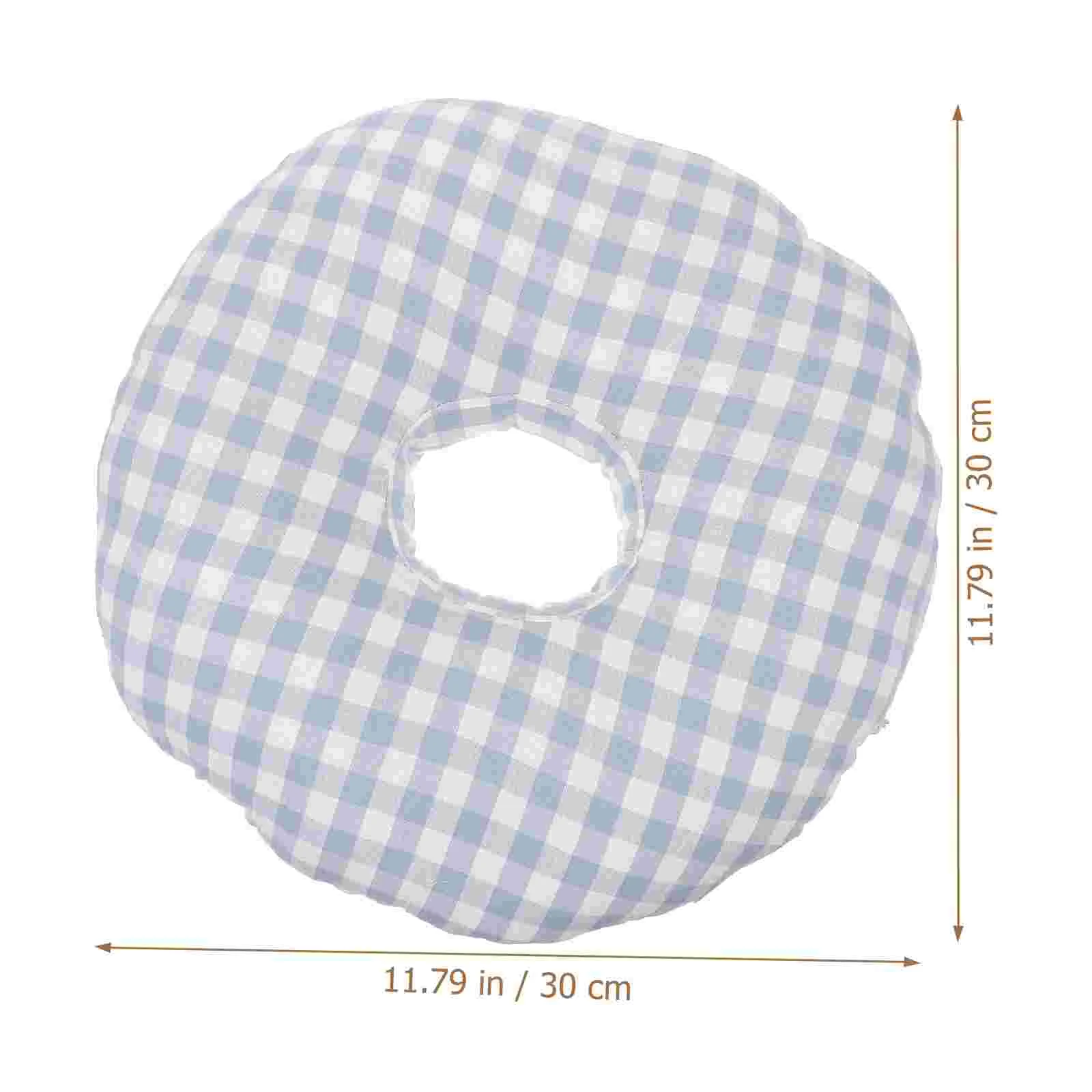 Single Hole Ear Pillow Cotton Stuffed Comfortable Supple Pillows Earrings Donut Protective Fiber with Household Man Travel