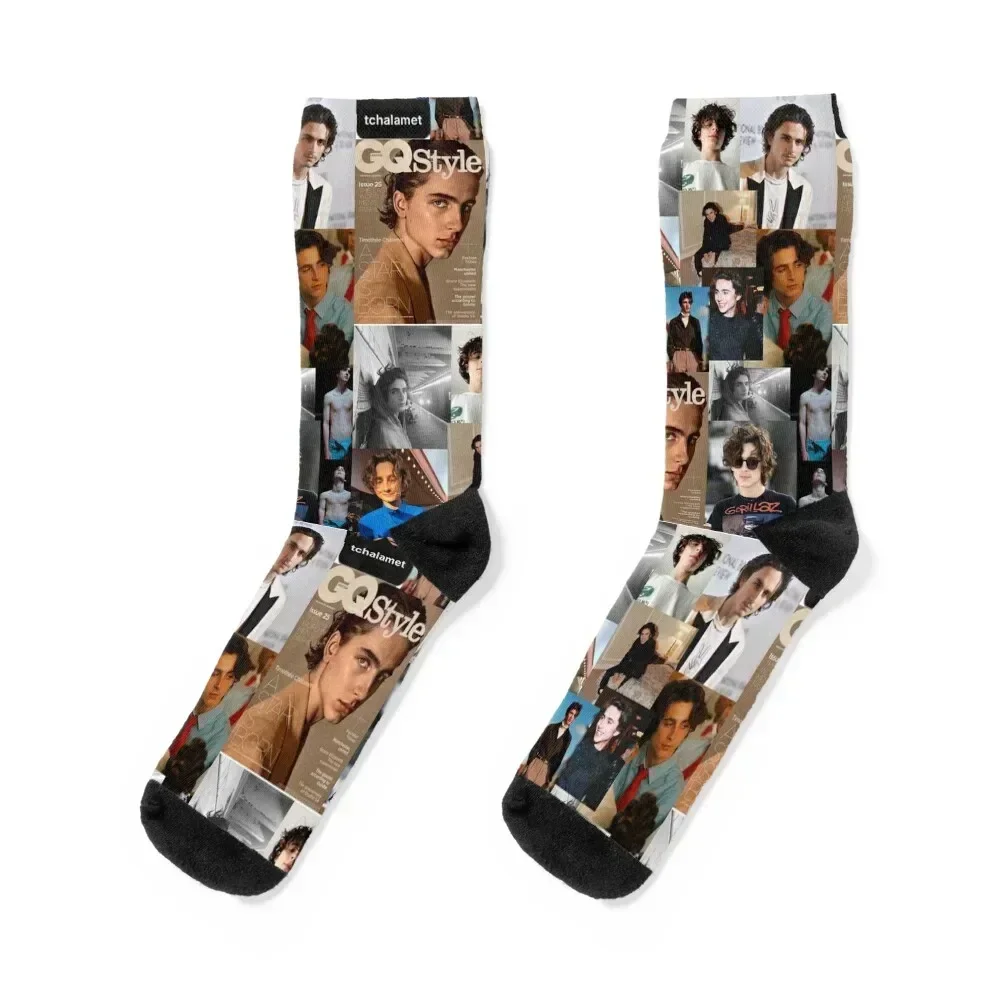 timothée chalamet collage Socks set Running funny gifts Socks Women Men's