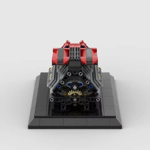 NEW High-tech super horizontal opposed W16 cylinder engine model technology mechanical assembly MOC building block toy