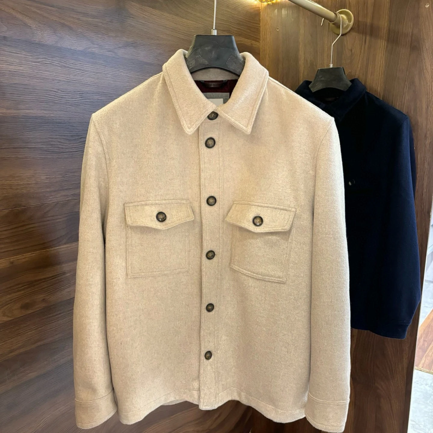 

BC Итальянская шерстяная кашемировая мужская куртка с лацканами