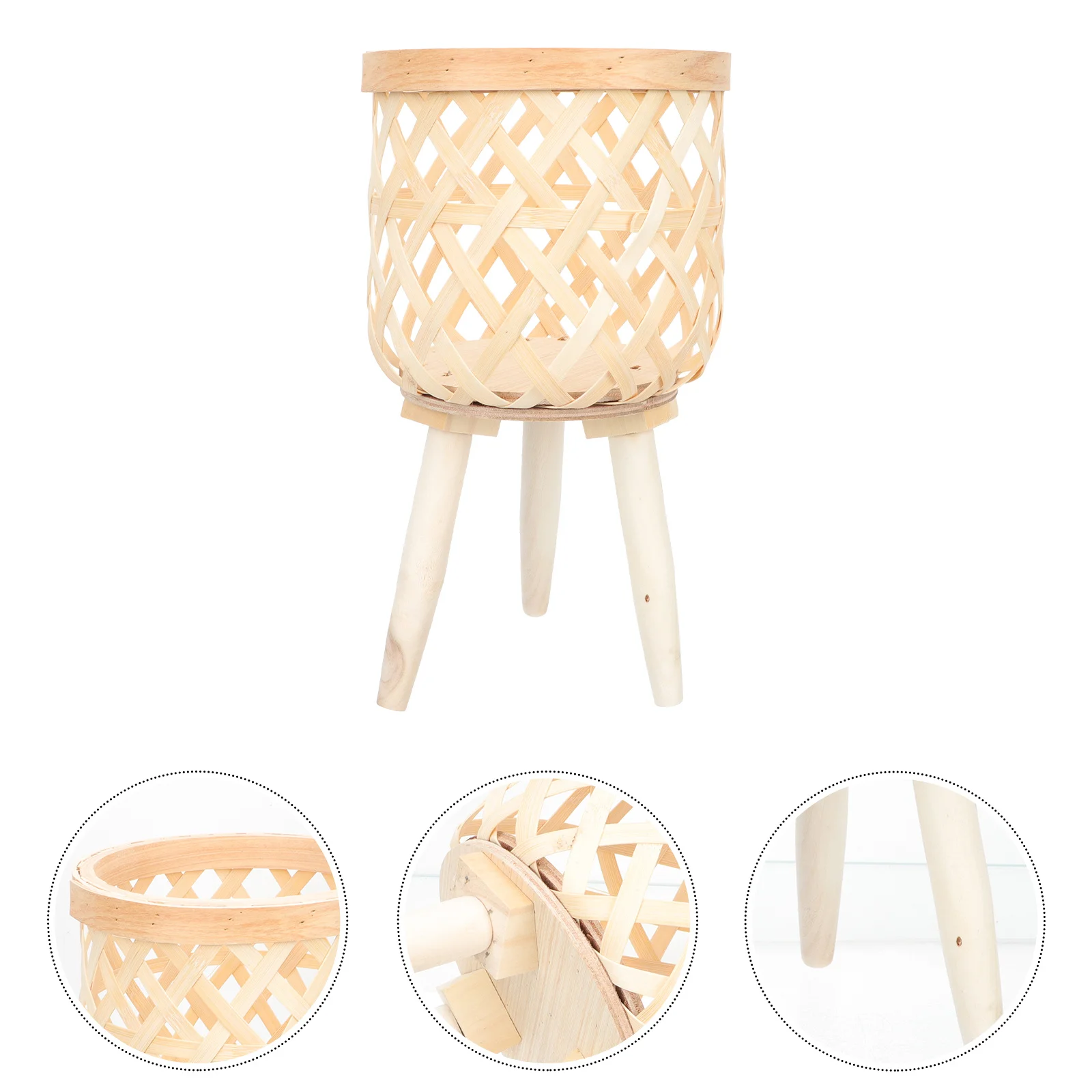 Kosz na kwiaty z bambusa, uniwersalny kosz do aranżacji kwiatowych, kosz do przechowywania, dekoracja na biurko, dekoracja na przyjęcia weselne, dekoracja domu