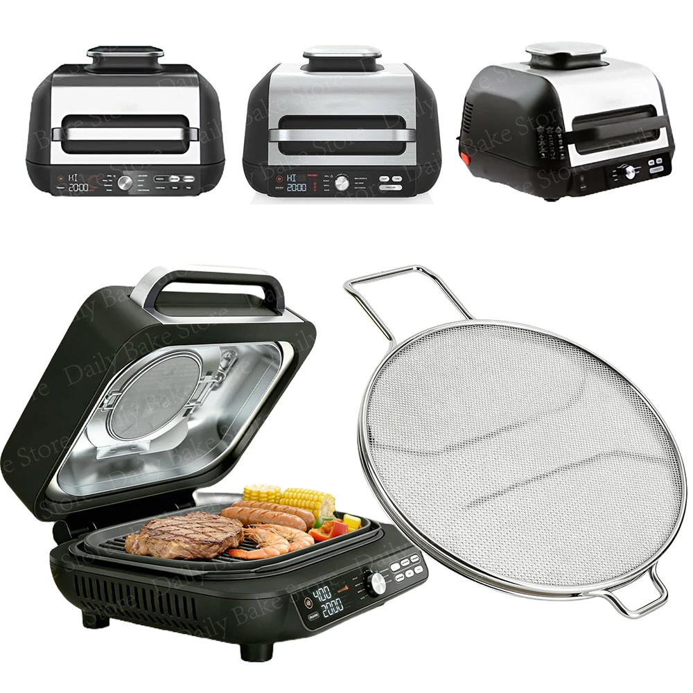 Splatter Shield for Ninja Foodi Smart XL Pro 7-in-1 Indoor Grill IG600 IG601 IG651 Air Fryer, Stainless Steel Mesh Splash Guard