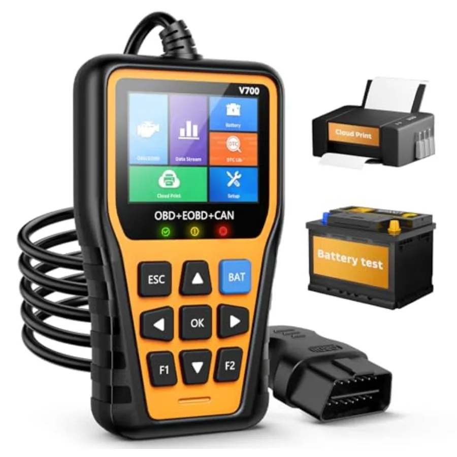

OBD2 Scanner - Enhanced Fixd Car Diagnostic Tool with Battery Tester Car Code Reader That Can Print Data to The Cloud Reads and