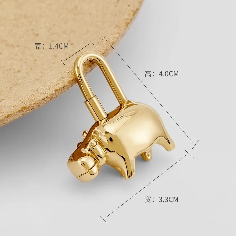 Bag Pendant For Hermes Birkin Kelly Bag Pegasus Lock Charm All-steel Animal Metal Lock Bag Pendant High-end Charm Necklace