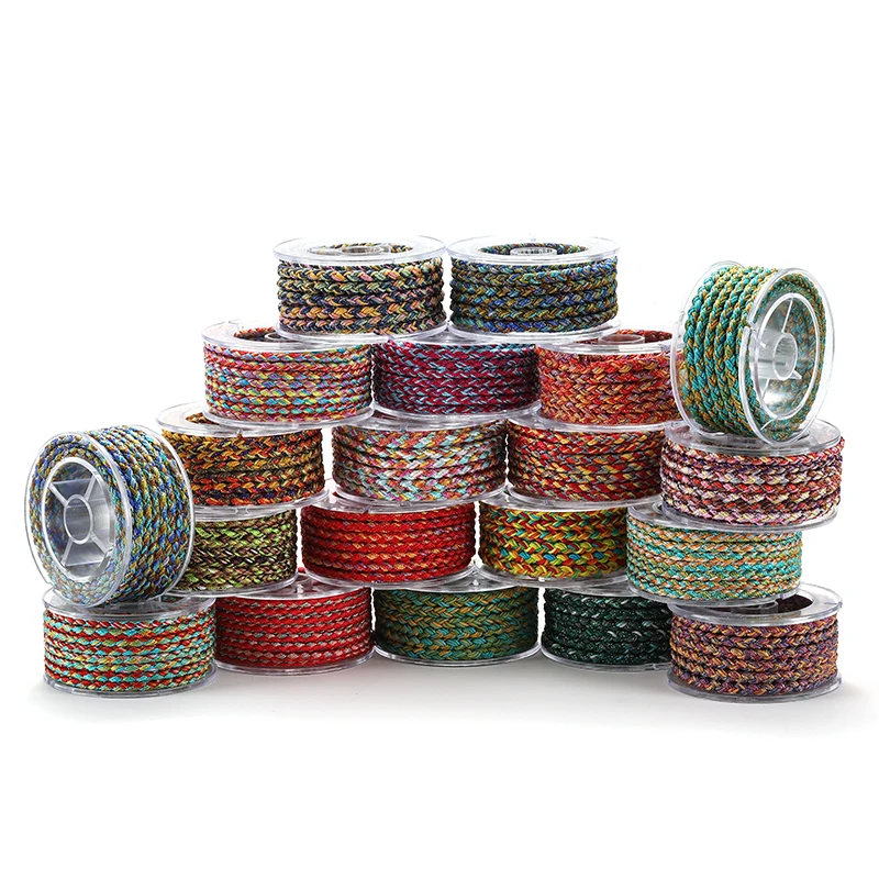 3.5meters 3mm Gold Line 100% Cotton Cord Rope Chinese Knot Macrame Cord Rope For Jewelry Making For Shamballa Bracelet V176