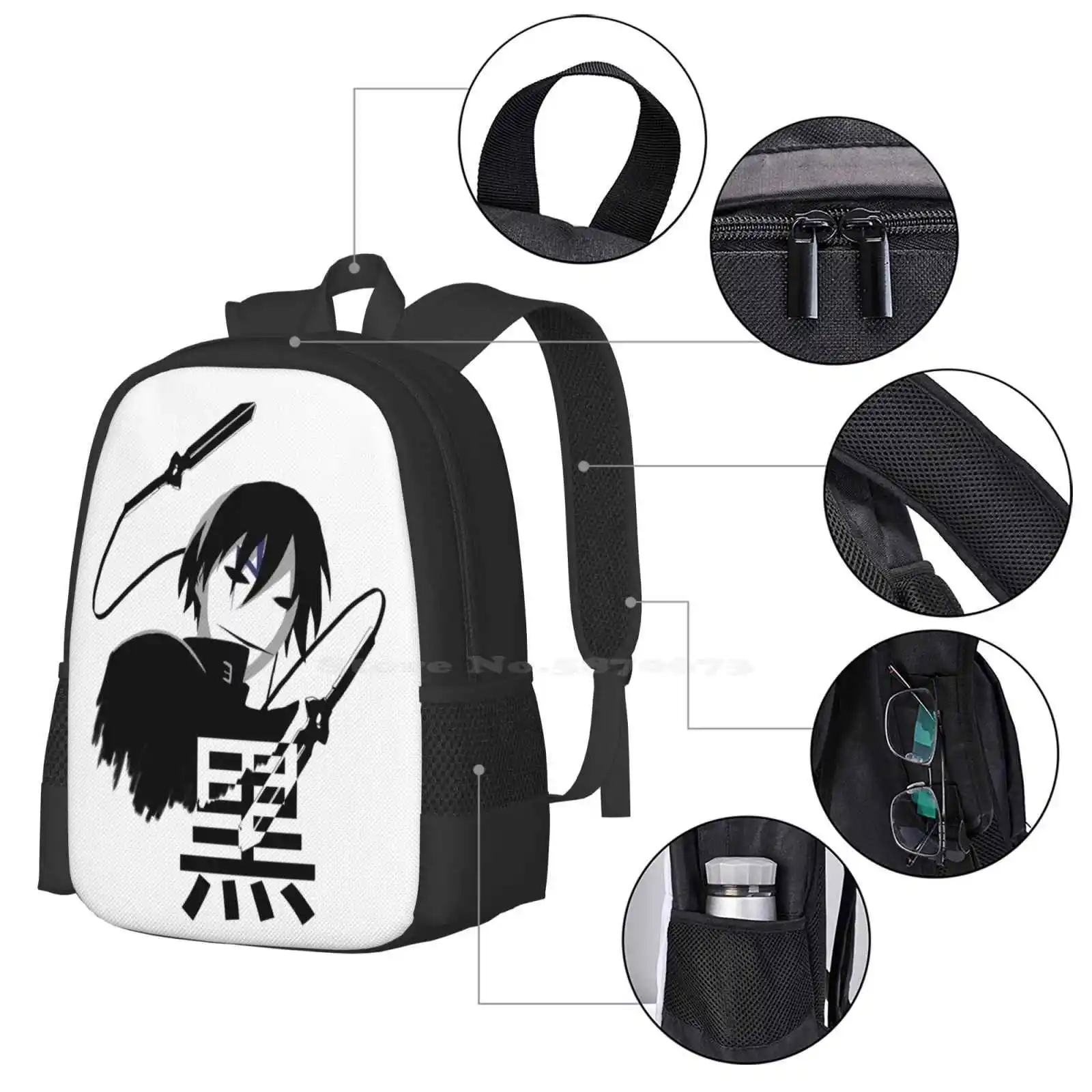 Darker Hot Sale Backpack Fashion Bags Darker Than Black Hei Anime Manga