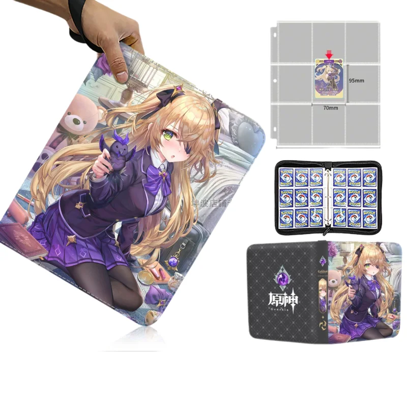 Genshin Impact Card Book Game Peripheral Binder Card Holder Collection Photo Album Children's Luxury Toy Cartoon Holiday Gift