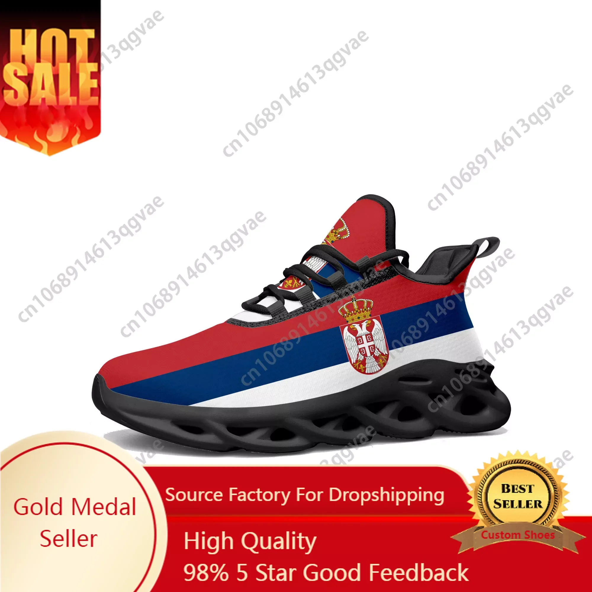 

Serbian Flag Flats Sneakers Mens Womens Aaron Sports Running Sneaker Lace Up Mesh Footwear Serbia Tailor-made Shoe Black