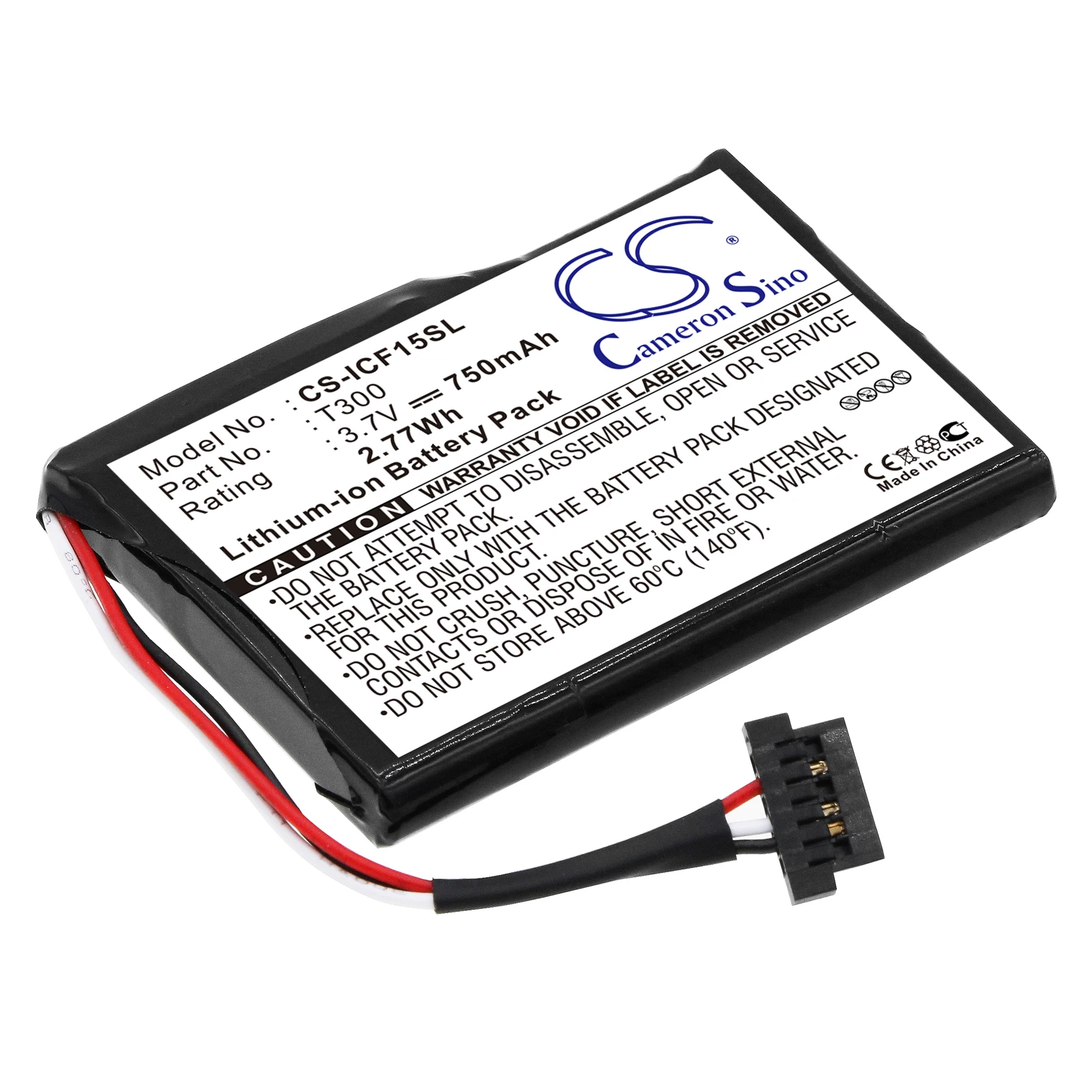 

Li-ion GPS, Navigator Battery for Navman | 3.7V, 750mAh | Compatible with F15, S45 (Part No: T300)