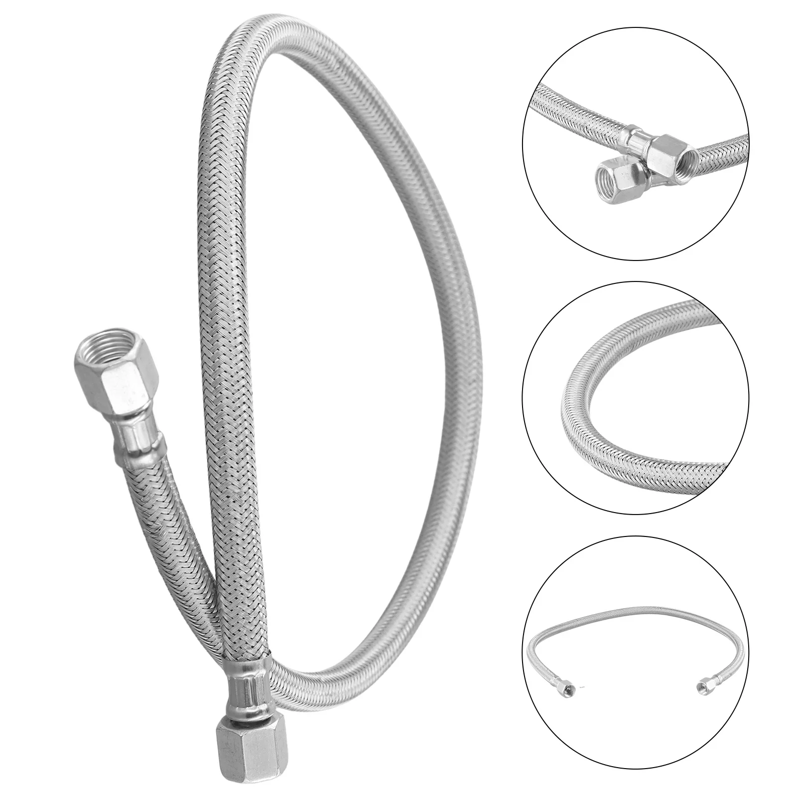 

Air Compressor Tube 750mm 30inch Oil-free Flexible Hose Air Pump Check Valve Connecting Pipe Stainless Steel Tool Accessories
