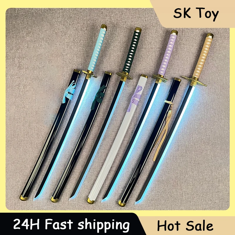 

103cm Anime Peripherals Japanese Samurai Sword Sode No Shirayuki Glowing Katana with Sheath Cosplay Props Lightsaber Ornament
