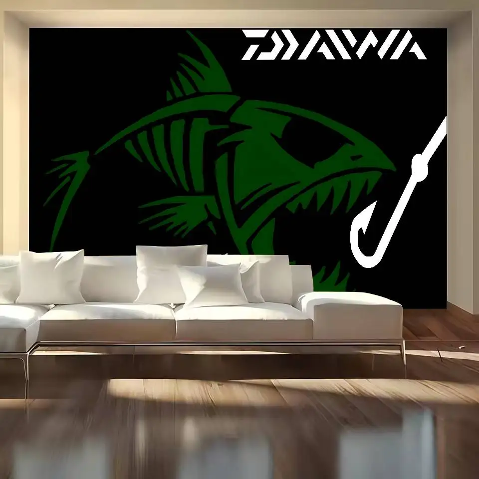 D-Daiwa F-Angeln LOGO Thema Hintergrund Tuch Alles Gute zum Geburtstag Party Baby Dusche Liefert Dekoration Banner Schießen Requisiten