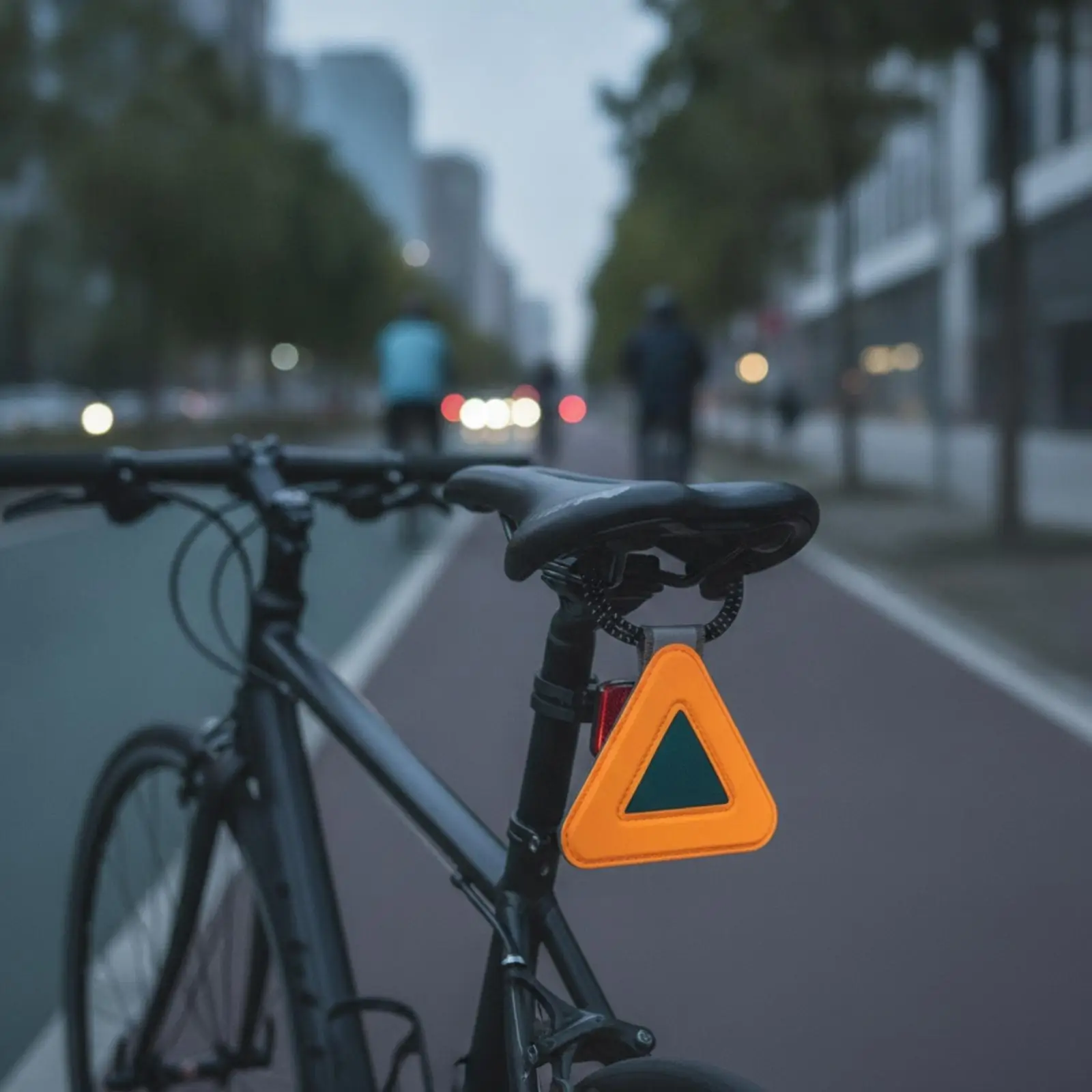High Visibility Reflective Strap for Bike Saddle PVC Lattice Warning Tag with Secure Black Clip for Night Commute Protection