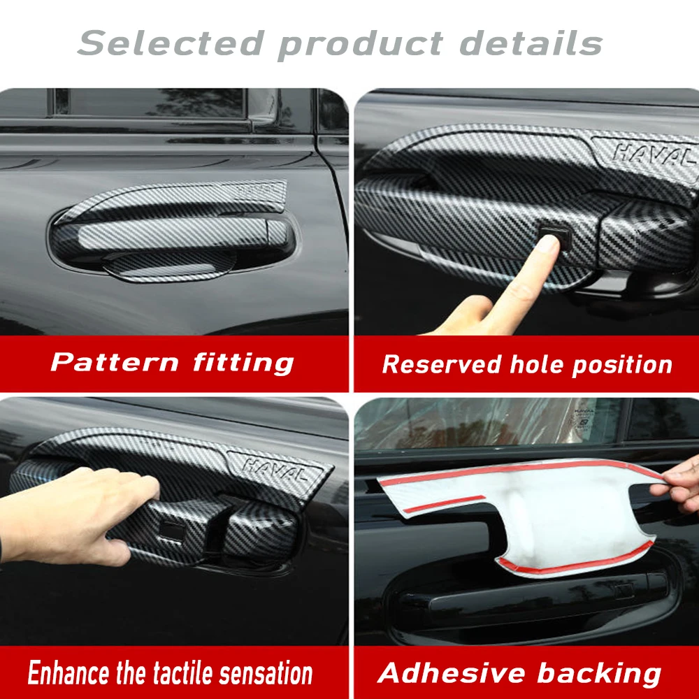 For Haval H9 2nd 2024 2025 Car door bowl outer handle sticker is used to protect scratch resistant decorative accessories