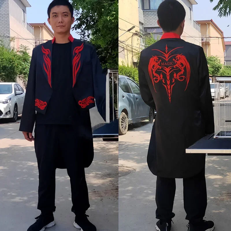 

Bag to Swallow Tail Coat Stage Magic Tricks Gimmick Illusions Magic Show Magician Party Street Magic Props Comedy Classic Magie