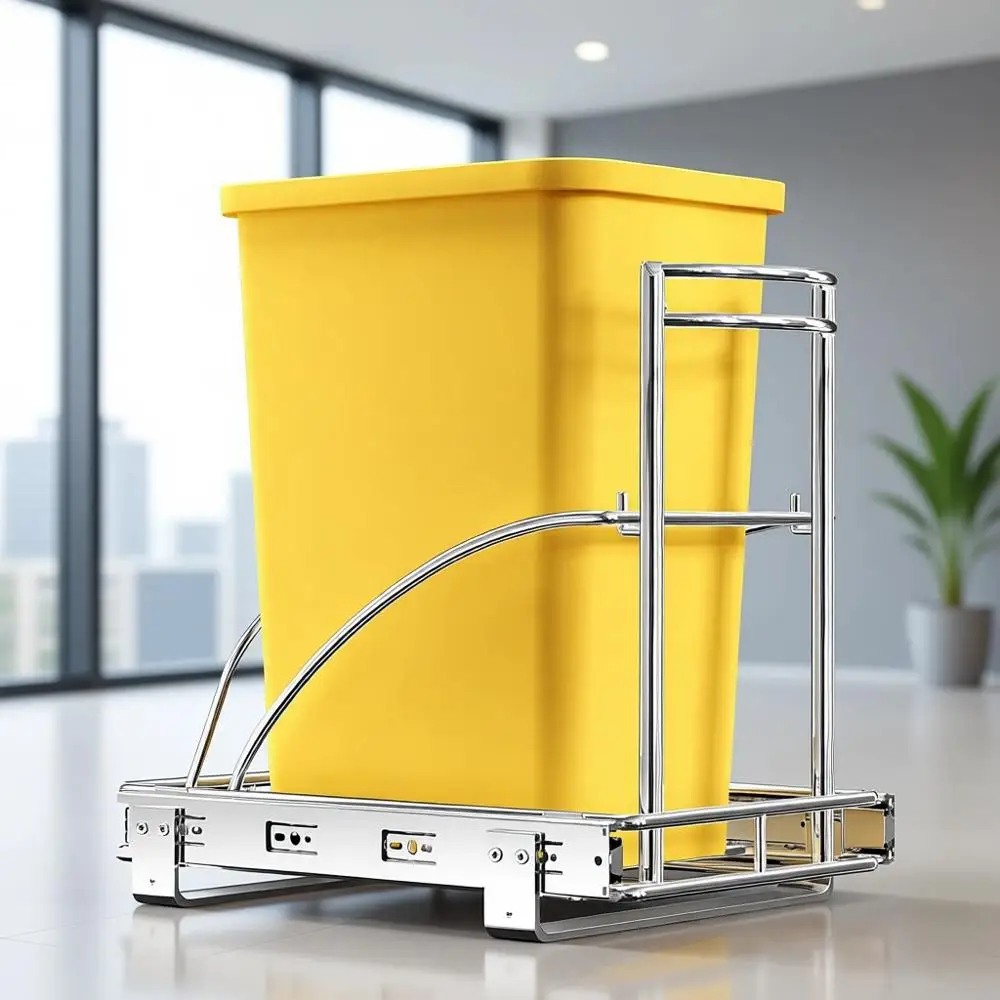 

7-13 Gallon Heavy-Duty Slide-Out Trash Can, Under-Sink Waste Bin for 13W x 17H x 19D Cabinets
