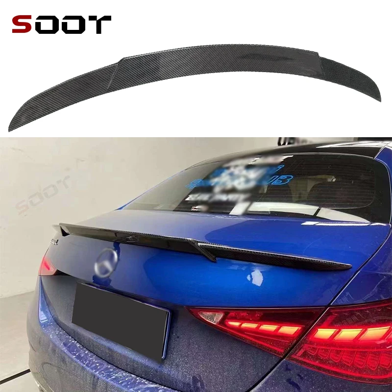 

For Mercedes Benz C Class W206 Carbon Fiber Spoiler Tail fins Rear Trunk Spoiler Guide Wing Rear Wing Car Auto Parts