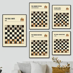 Chess Games And Openings Defence Canvas Painting Posters Print Wall Art Picture For Modern Living Room Home Decoration