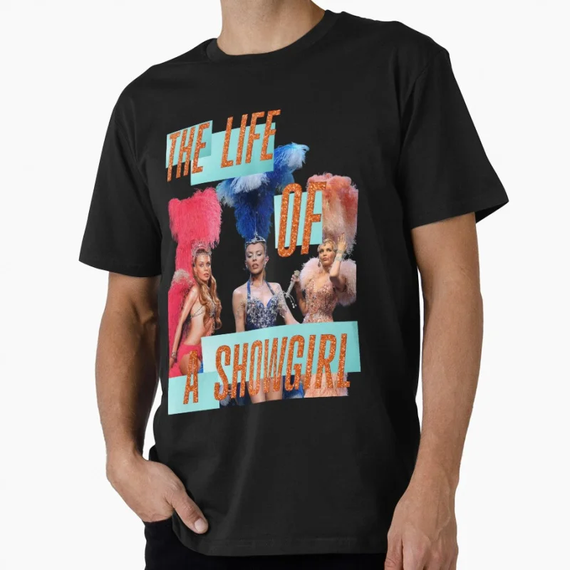

Kylie x TS Showgirl The Life Of A Showgirl music singer Gift t shirt for men Large size Tops 100% cotton printed man clothes