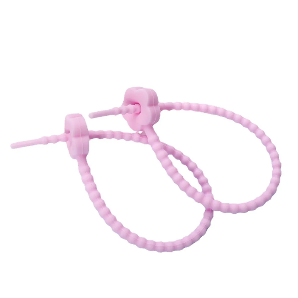 2pcs Hot Selling Cat Paw Colored Silicone Cable tie, Data Cable Management And Storage DIY Retractable Cable tie, Binding Strap