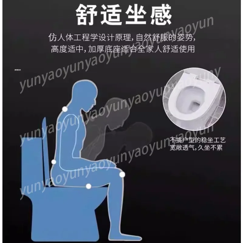 Universal Black Soft Close Toilet Seat, Thickened Quiet Hinges for Old V U Shape Round Bowl Replacement Cover view 4