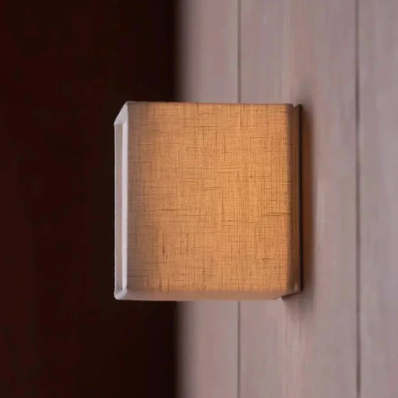 

Square Cloth Wall Lamp Staircase Decorative Ambiance Bedroom Aisle Light Tea Room Homestays Living Room Background