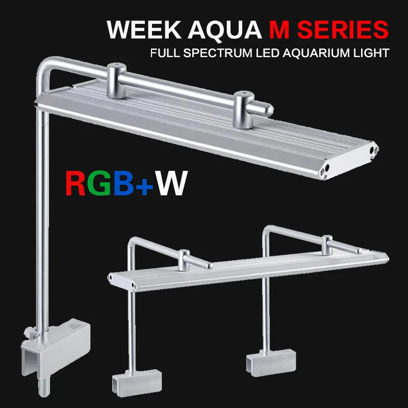 WEEK LED Aquarium Light M PRO D1 D2 Series WRGB Nano Aquarium Light Cycle Timer For Nano Tank Lifti Bracket for Aquatics Plants