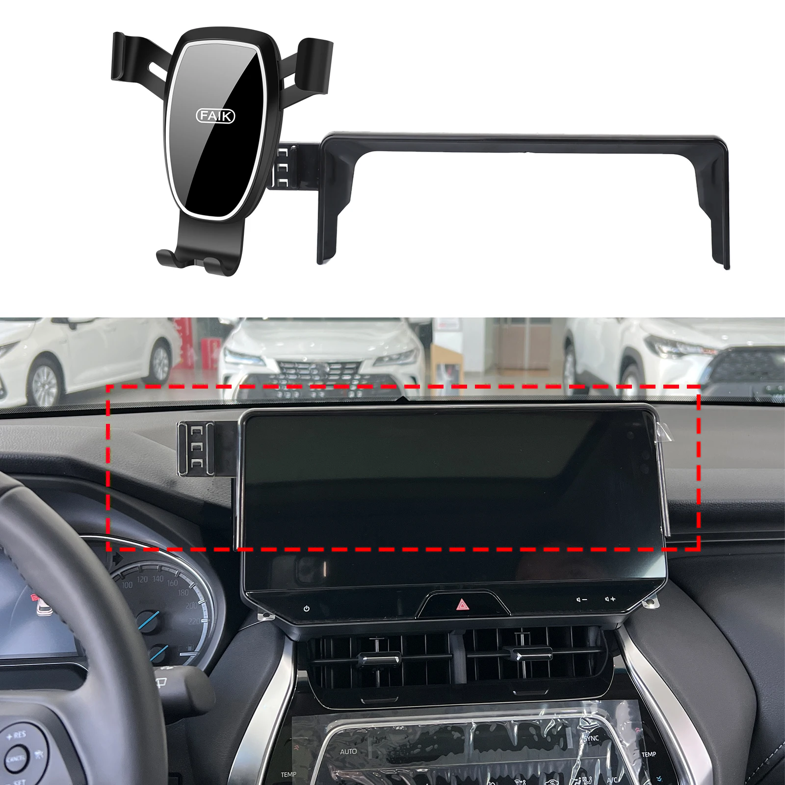 

fit for Toyota Harrier Venza 2021 2022 2023 2024 2025 XU80 Navigation Bracke Screen Base Phone Holder Mount Car ​​accessoires