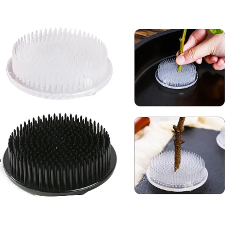 

Round Ikebana Kenzan Flower Frog Suction Cup Plastic Flower Arranging Tool Art Fixed Rubber Base Holder Floral Decor Pot Vase