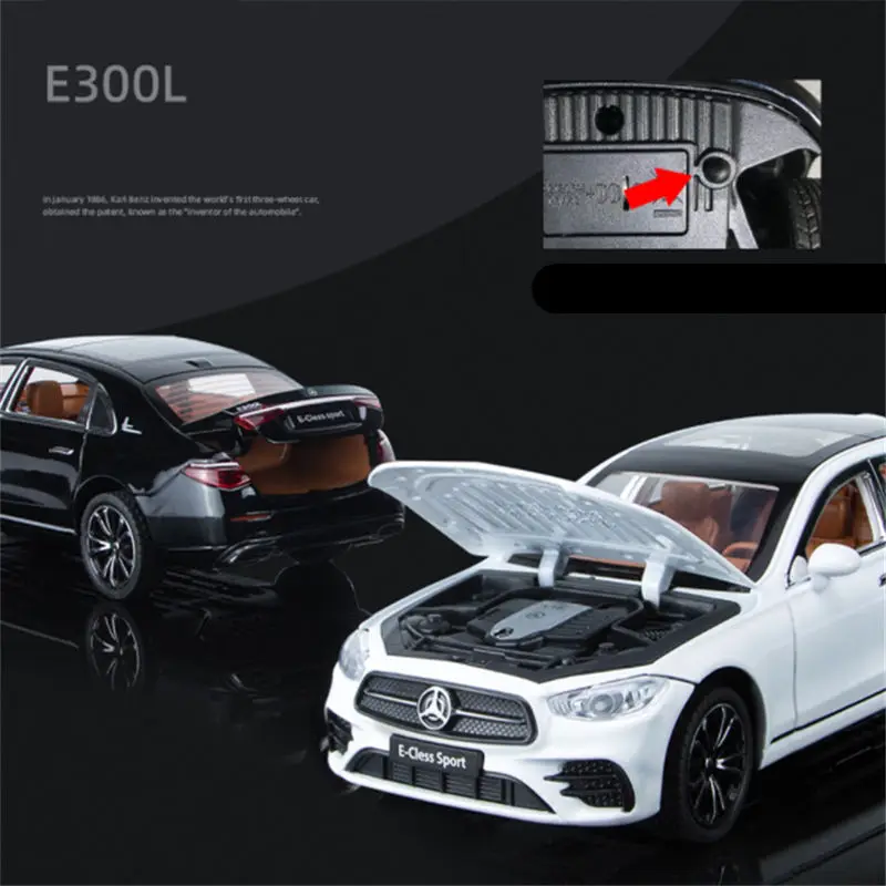 1:32 E-Class E300 L Alloy Car Model Diecasts Metal Vehicles Car Model Sound and Light Simulation Collection Childrens Toys Gift