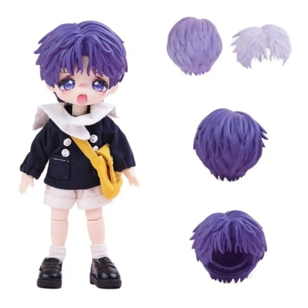 

Doll Accessories Korean Style OB11 Head Shell Plastic Cute Replacement Doll Hair 1/12 Bjd Doll Head for Obitsu11 Gsc Body