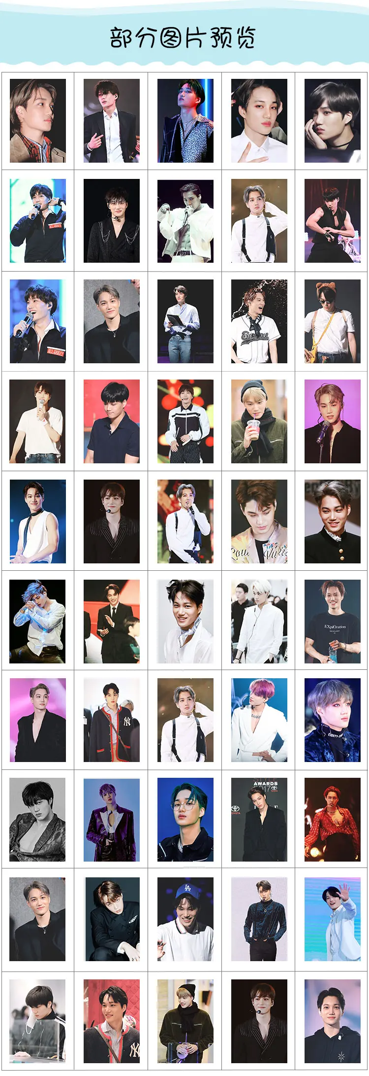 Series2 Jong-In Kim KAI Photo Mini Card Wallet Lomo Card Fans Collection Gift