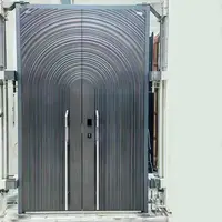 Factory Direct Sales Minimalist Style Entrance Door Noise Reduction Aluminum Alloy Hinged Doors Intelligent Security Doors 5