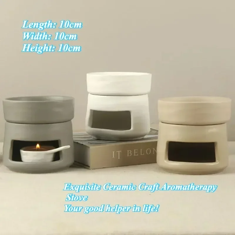 Exquisite ceramic craftsmanship candle holder wax oil burner diffuser aromatherapy tray furnace candle holder home decoration