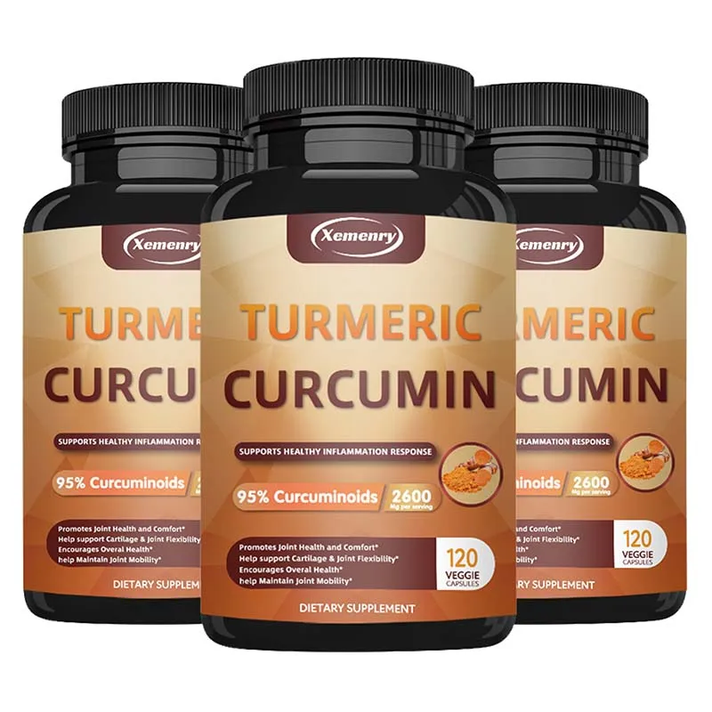 Turmeric Curcumin Capsules - with 95% Curcuminoids, Bioperine - for Joint, Digestive & Immune Support