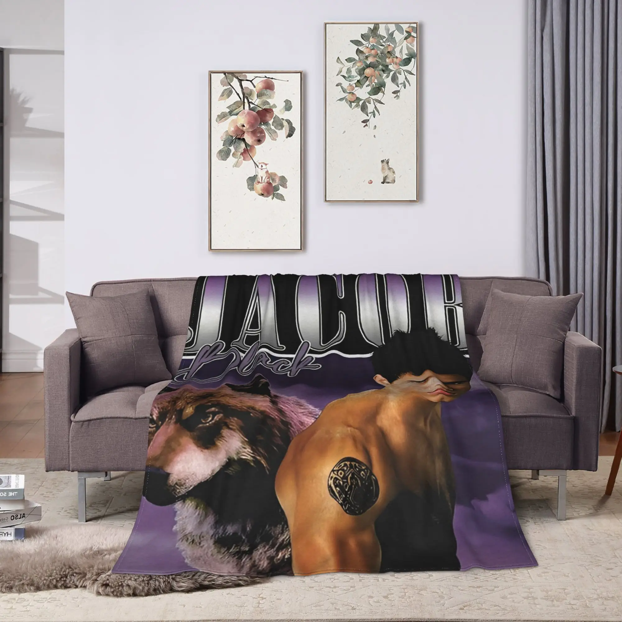 Twilight Movies Jacob Black Blankets  Travel Office Flannel Bedding Throws For Home Decor Warm Custom Quality Bedspread Gift