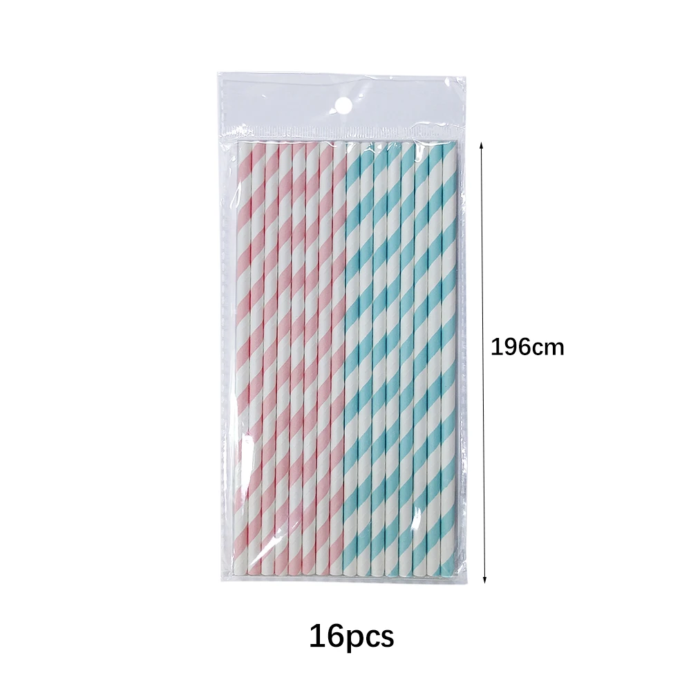 Geschlecht offenbaren Party Einweggeschirr Junge oder Mädchen Pappteller Tassen Servietten Babyparty Rosa Blau Baby Party Tischdekoration – Detail 7