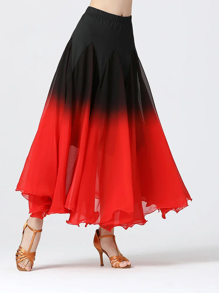 Women Modern Dance Clothes Waltz Skirt Performance National Spanish Dance Clothing Ballroom Skirt Performance Dancing Wear