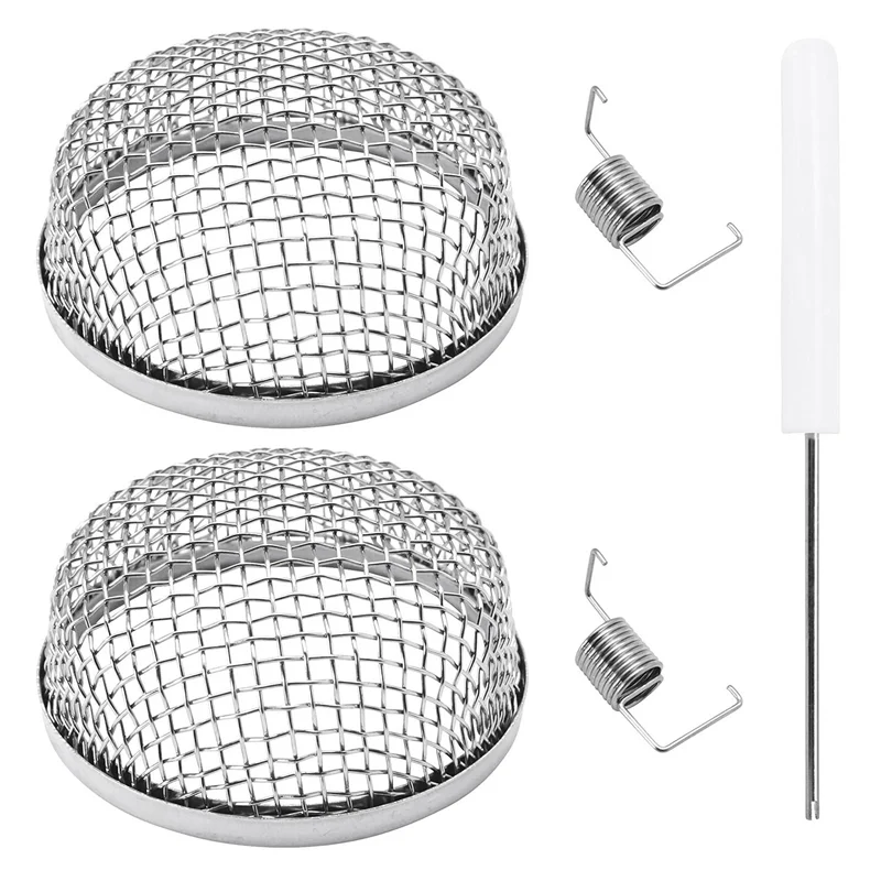 

AED4-2 Pack Flying Insect Screen Stainless Steel RV Furnace Vent Cover Mesh With Tools Camping Replacement Parts