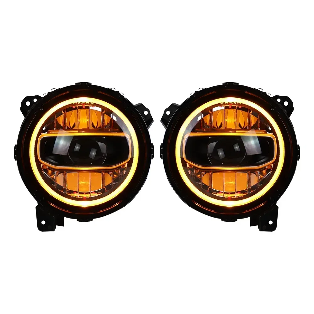 

New 9 Inch Headlights High Low Beams DRL Turn Signal For Jeep Wrangler JL JLU JT Rubicon 2018-2023