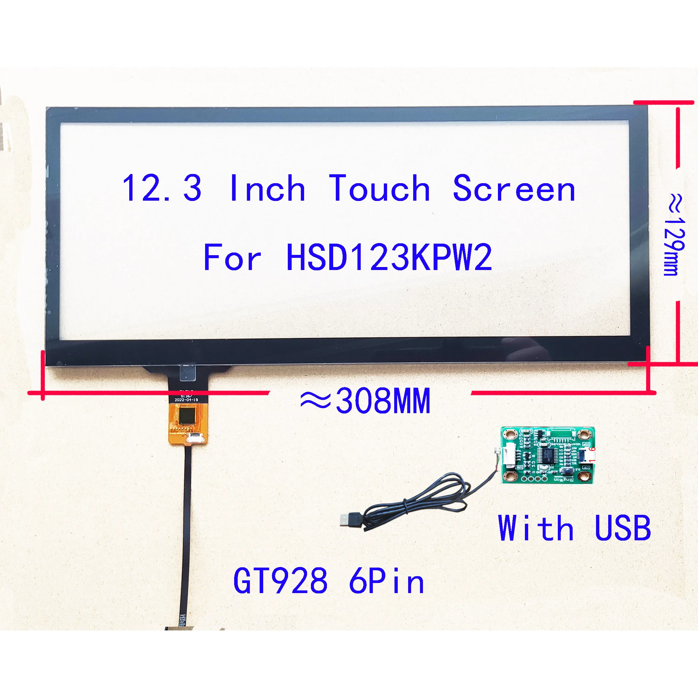 

LQ123K1LG03 LQ123KPW1-A30 специальный USB емкостный сенсорный экран сенсорный экран дигитайзер 6Pin GT9271 GT928 для автомобиля DIY сенсорный монитор