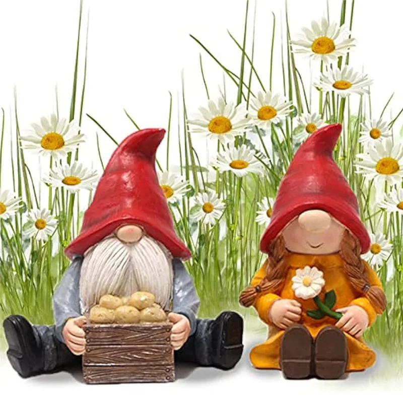 AT51-Potato Dwarf Resin Ornaments,Micro-Landscapes, Flowerpot Balcony Elves, Garden Decoration Ornaments