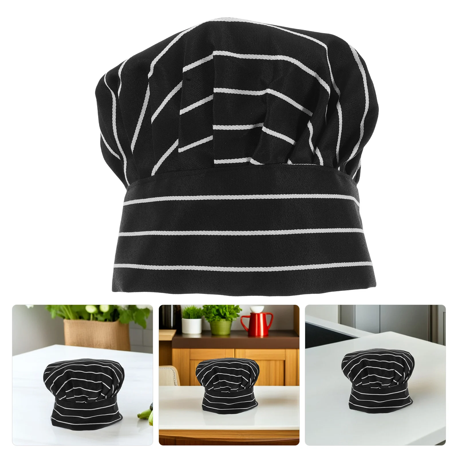 シェフハット プロフェッショナル プリーツコットン キッチン ベーカーキャップ 通気性 調節可能 大人用 調理 ベーキング ホテル用