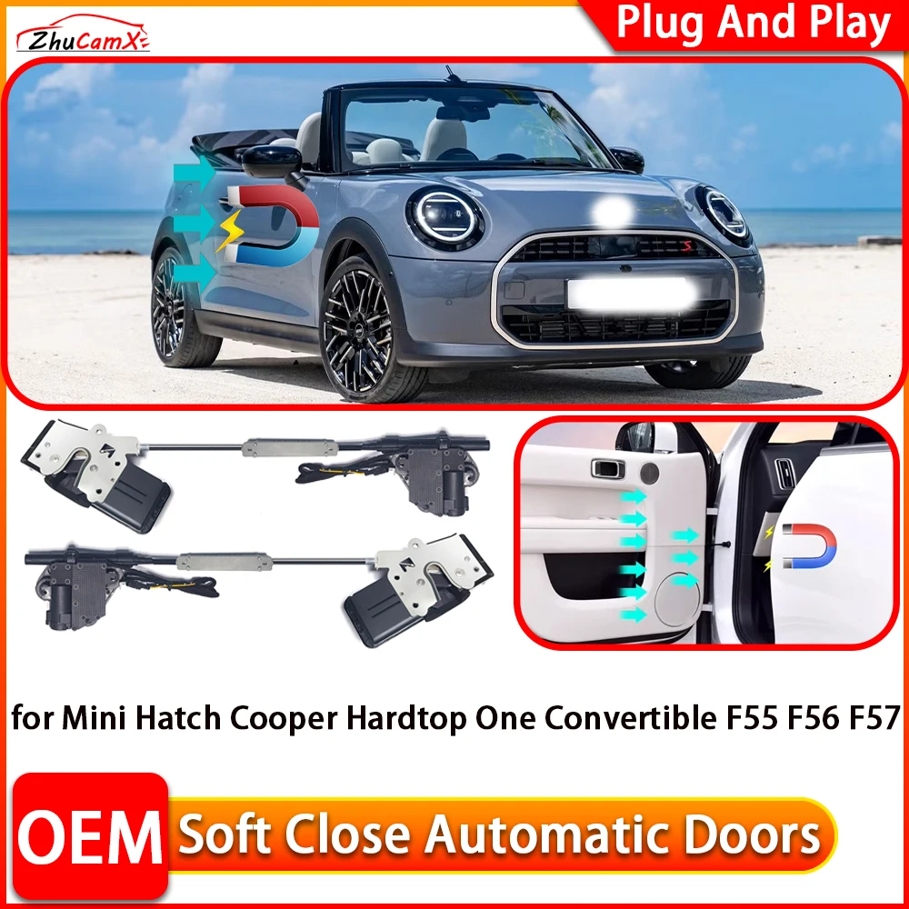 

for Mini Hatch Cooper Hardtop One Convertible F55 F56 F57 Car Soft Close Door Closer Power Closing Door Comfort Closing System