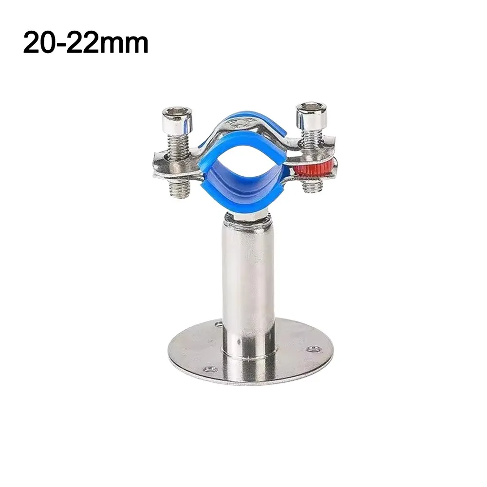 Durable 50-95mm Pipe Hanger Bracket Clamp 304 Stainless Adjustable Rod Round Hose Clamp Wall Buckle Fit 20-57mm OD Tube