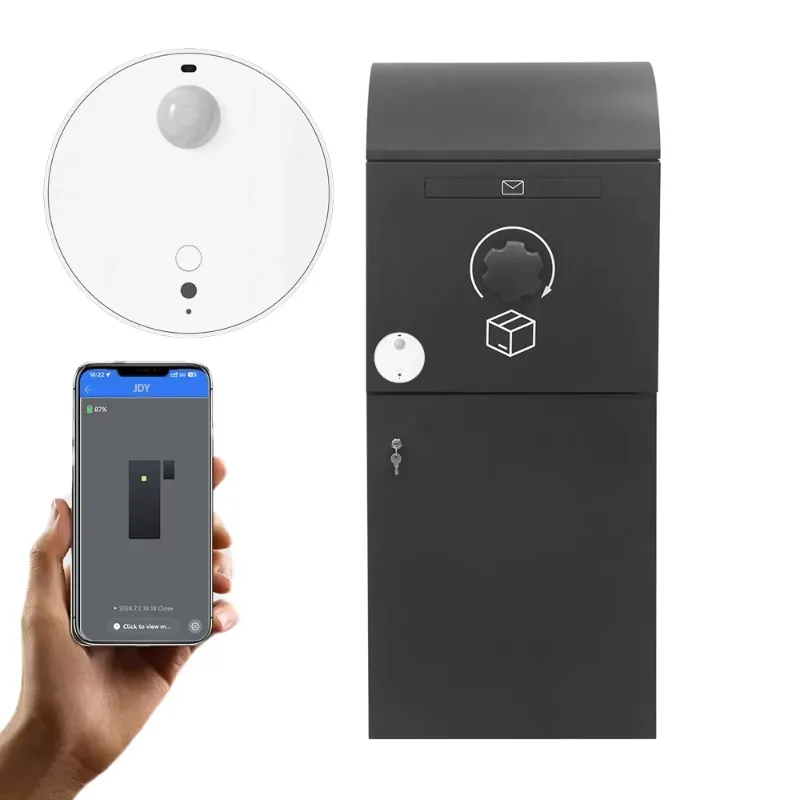 

Household outdoor large smart mailbox Metal parcel delivery box with sensor