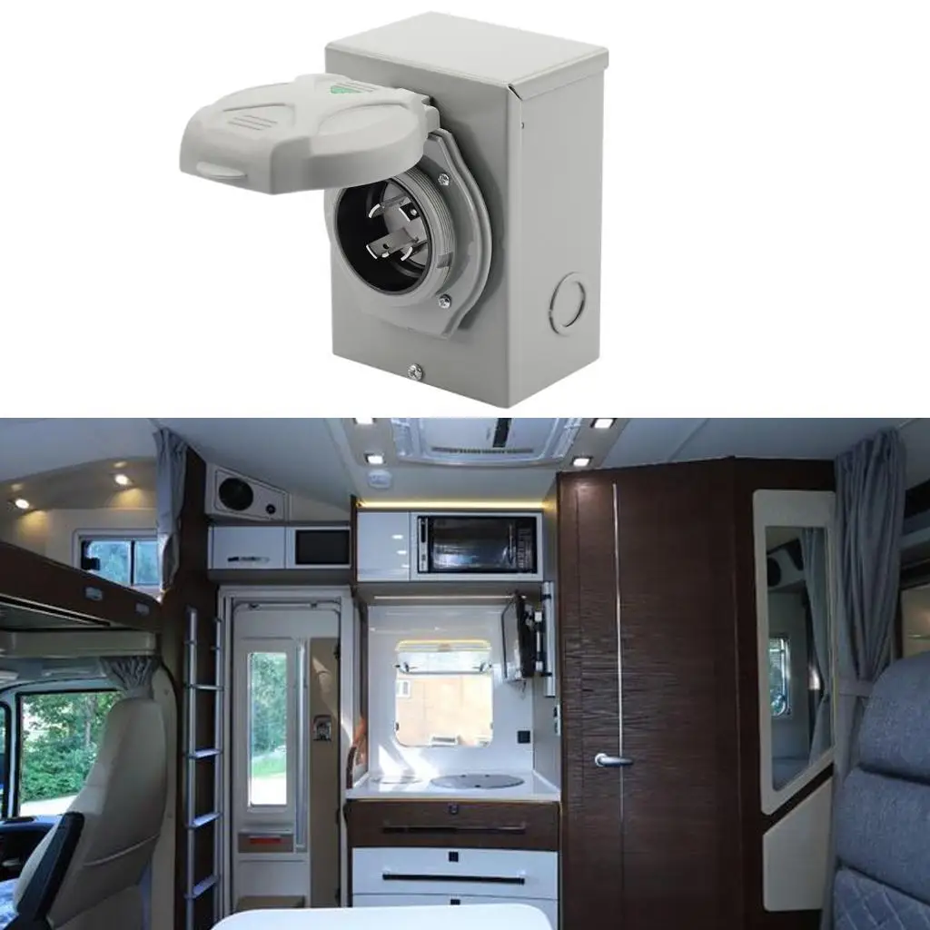 Kotak Panel Outlet daya RV Panel wadah Listrik 50Amp NEMA SS2 50